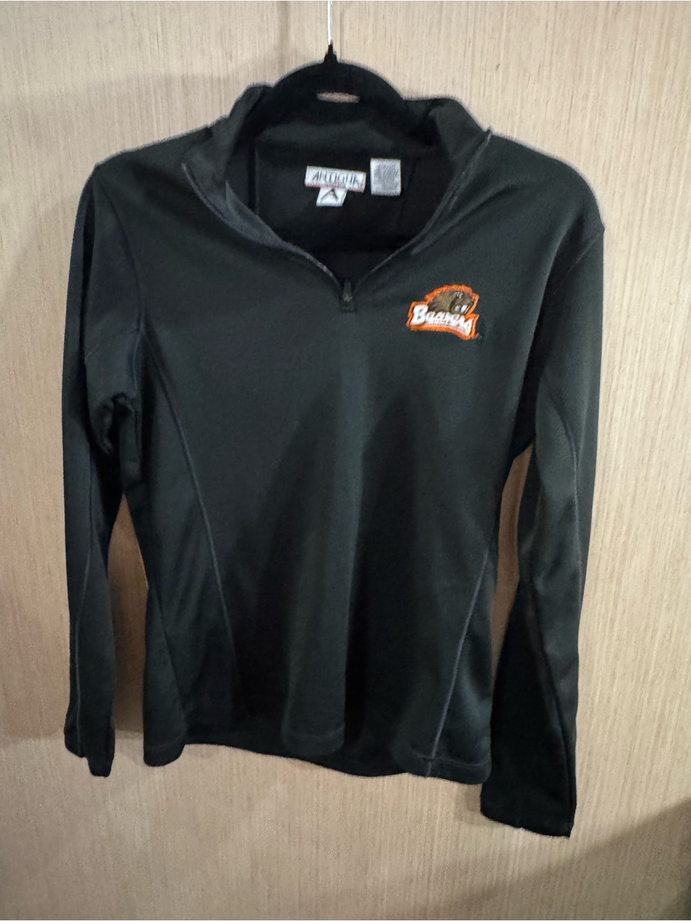 Women Antigua Oregon State Beavers Orange Black Quarter-Zip Pullover Size Small